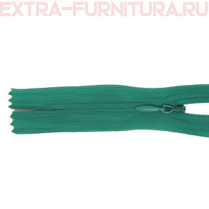 Молния потайная № 3, 50 см, цв. 236 изумрудный п/э пл.9,3 гр/м