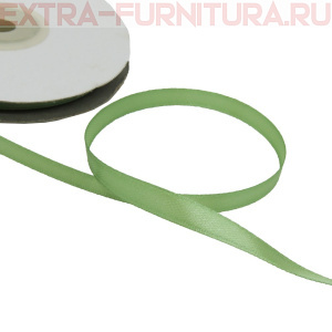 Лента атласная  6 мм  цв.129 зеленый рул. 27,42м