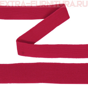 Тесьма шир.20мм трикотажная Лампас цв.малиновый уп.50м