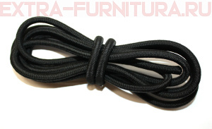 Резинка шляпная 1мм цв. черный (уп.100м)