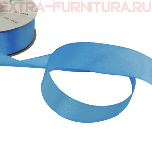 Лента атласная 24 мм цв 149 голубой рул. 27,42м