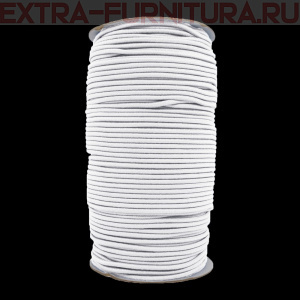 Резинка шляпная 4мм цв. белый (уп.100м) Резинка шляпная 4мм цв. белый (уп.100м)