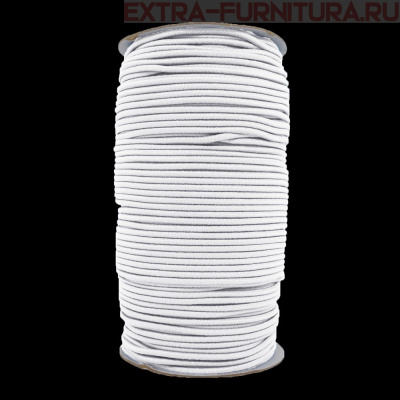 Резинка шляпная 4мм цв. белый (уп.100м)