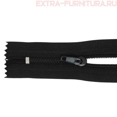 Молния Спираль н/р Т4, дл.18 см, цв. 322 черный  MaxZipper