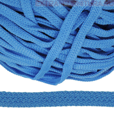 Шнур 34Ф плоский шир.7мм, цв.голубой 43, уп.200м