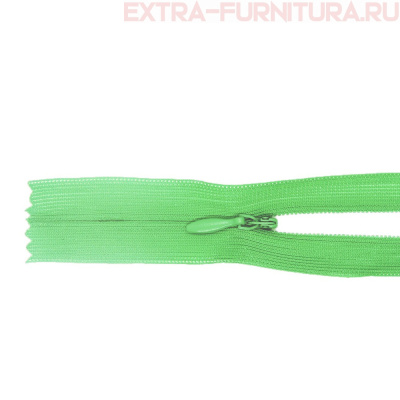 Молния потайная  № 3, 20 см, цв. 241 светло-зеленый п/э пл.9,3 гр/м