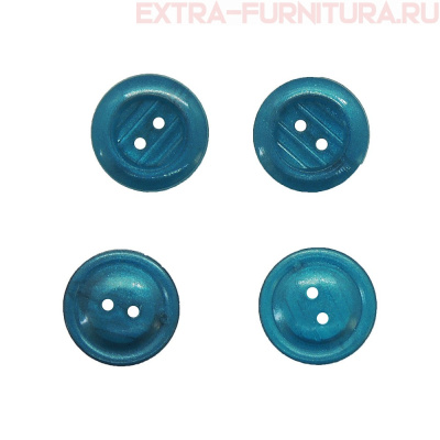 Пуговицы 17/2 бирюза перламутр, ПС-3, "Решетка" упаковка 1000 шт.