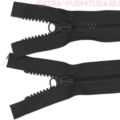 Молния Трактор Т5 2 замка 55см, цв. 322 черный, LOGO