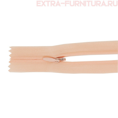 Молния потайная  № 3, 20 см, цв. 150 персик п/э пл.9,3 гр/м