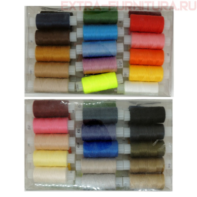 Нитки 45 ЛЛ 200м цветные набор 30шт(уп.-30 цветов*1 шт в ассортименте)