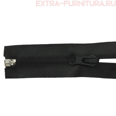 Молния спираль Т7 водонепроницаемая, дл. 75 см, цв. черный, LOGO, арт.NEW-21