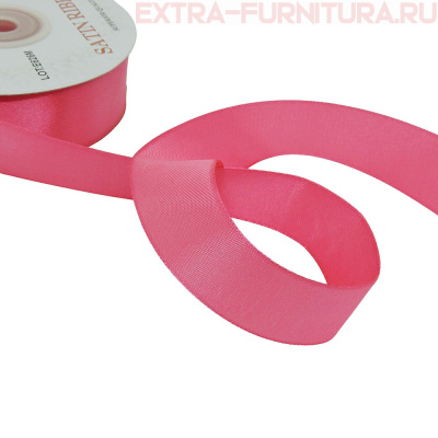 Лента атласная 24 мм цв 050 розовый рул. 27,42м