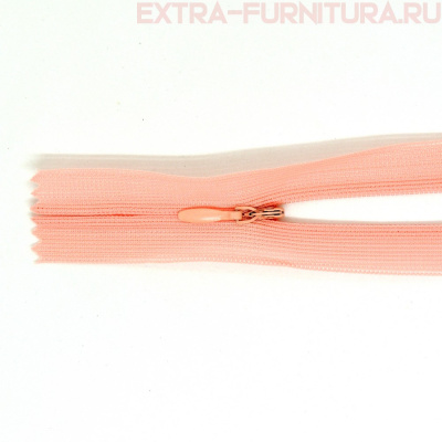 Молния потайная № 3, 50 см, цв. 152 персик п/э пл.9,3 гр/м